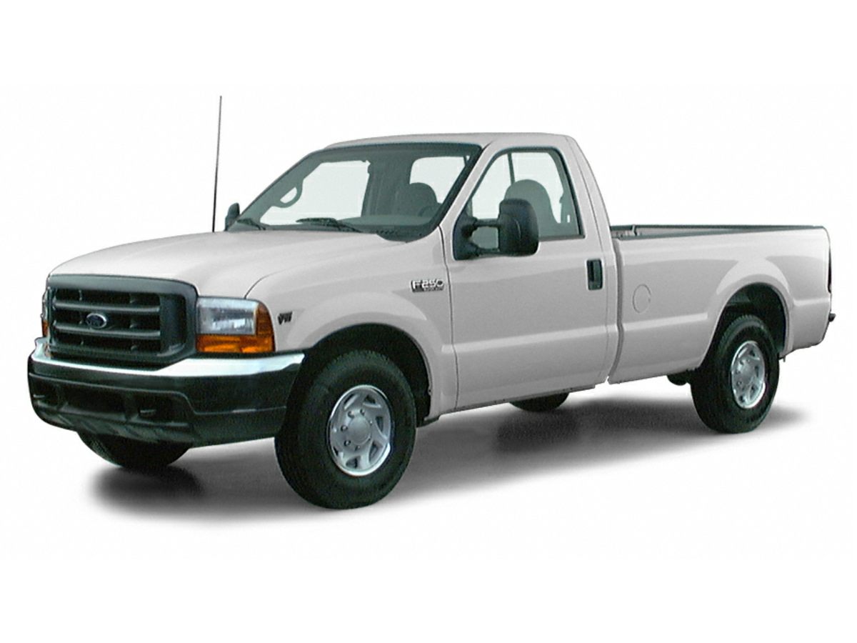 White 2000 Ford F-250 Super Duty Lariat 4WD Crew Cab SB Pickup Truck Four-Wheel Drive 4-Speed Automatic