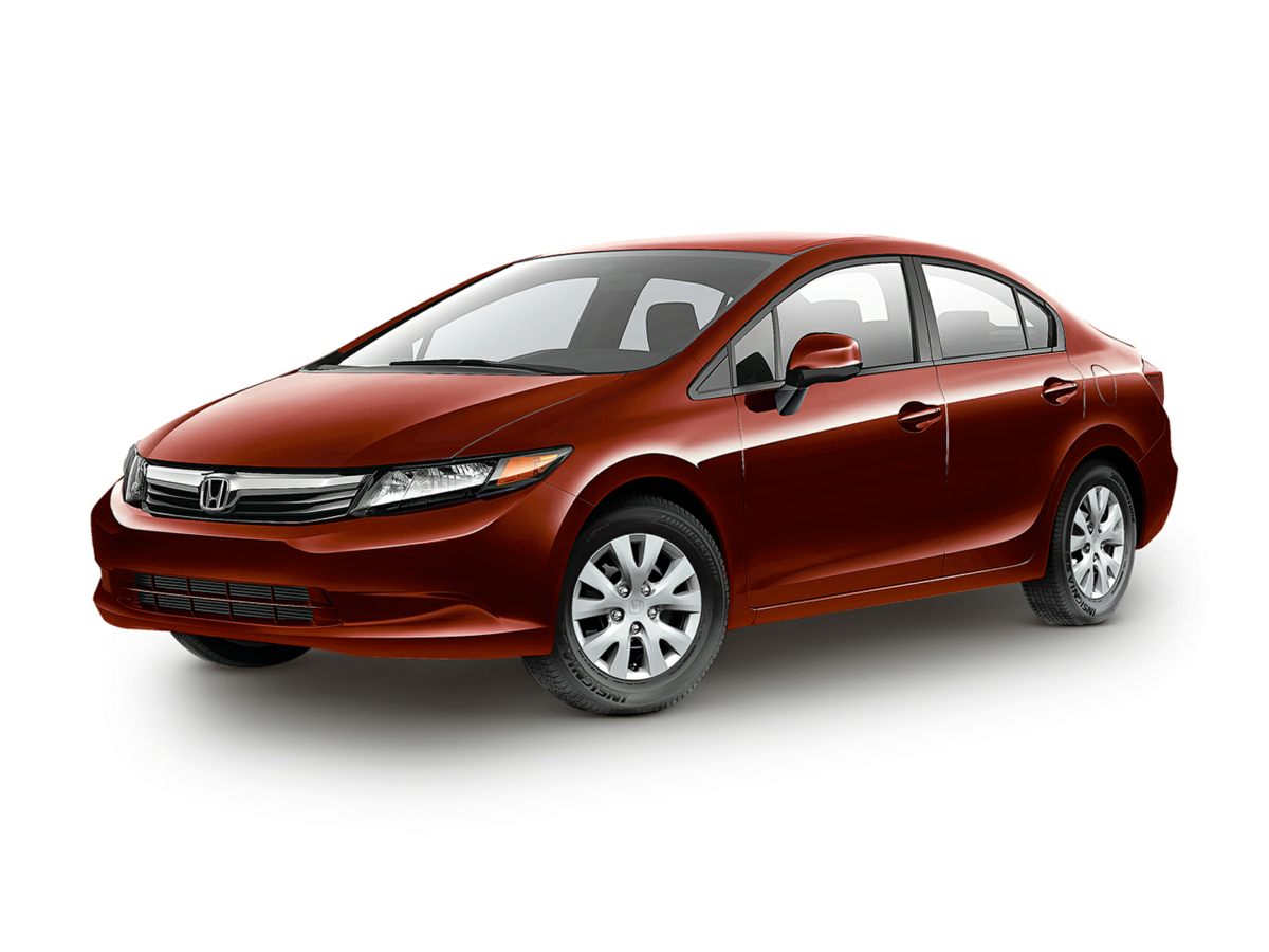 Gray 2012 Honda Civic LX Sedan Front-Wheel Drive 5-Speed Automatic