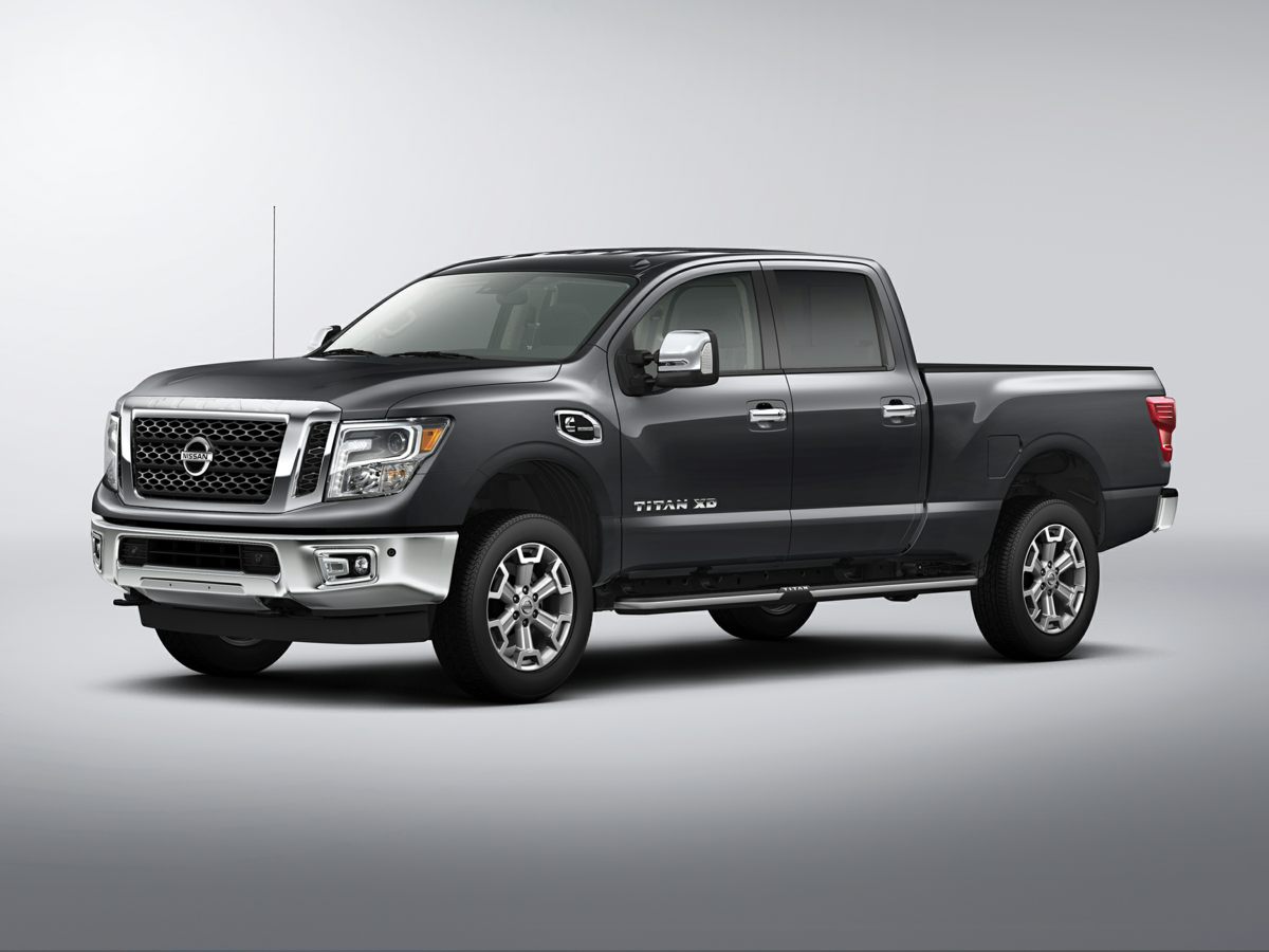 Gray (Magnetic Black Metallic) 2019 Nissan Titan XD SL Crew Cab 4WD Pickup Truck Four-Wheel Drive 6-Speed Automatic