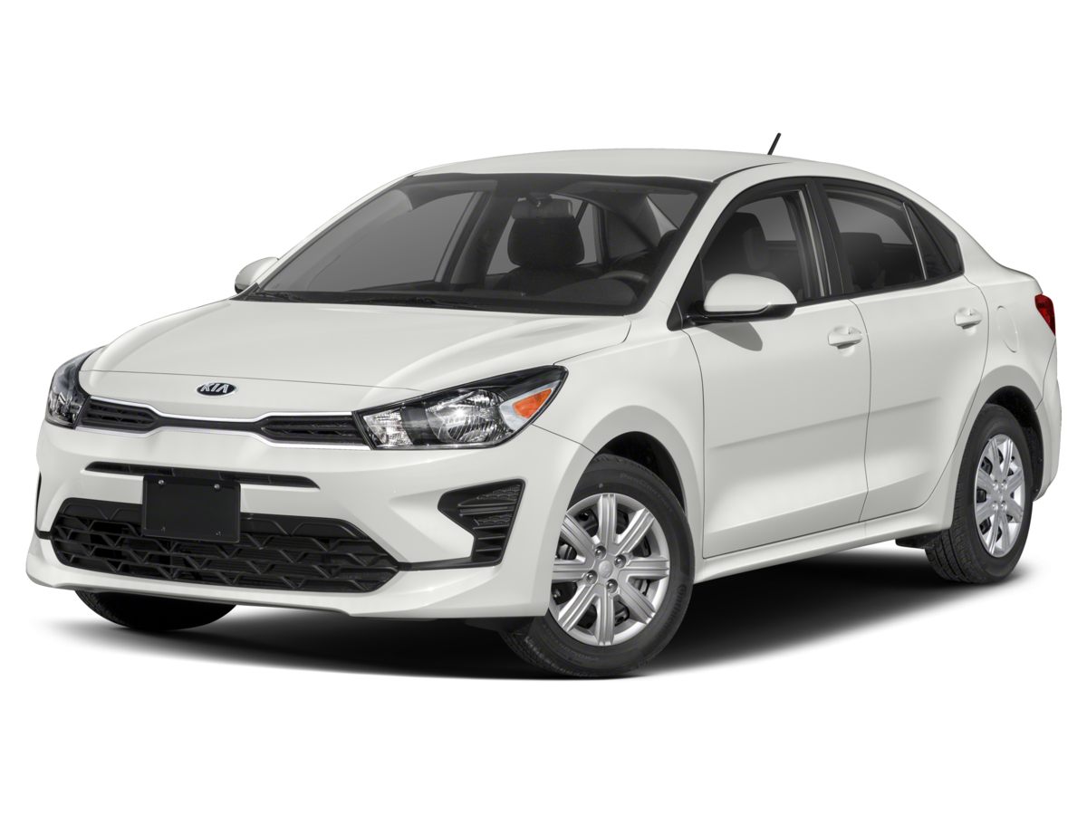 Clear White 2021 Kia Rio LX FWD Sedan Front-Wheel Drive Continuously Variable Transmission