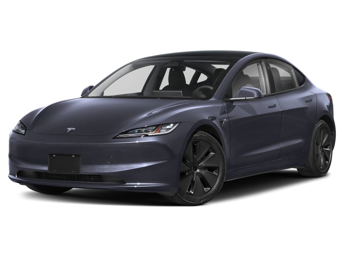 Black 2025 Tesla Model 3 Long Range RWD Sedan Rear-Wheel Drive 1-Speed Automatic